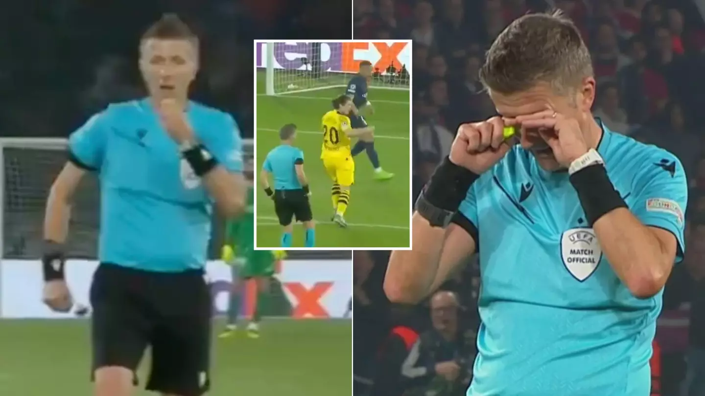 The reason why Champions League referee burst into tears after Borussia Dortmund's win over PSG