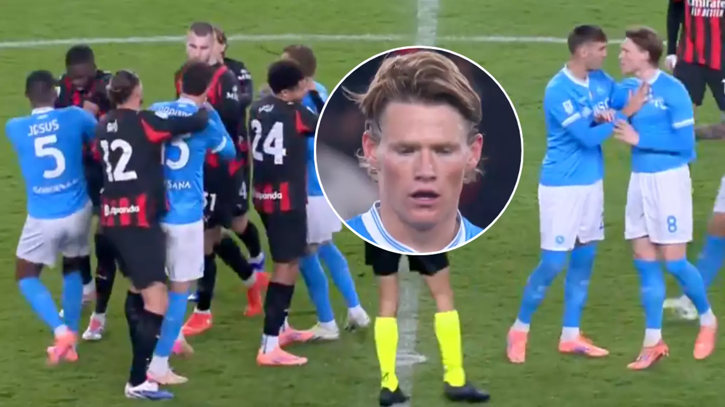 Scott McTominay Restrained in Furious Clash With Ex-Premier League Star