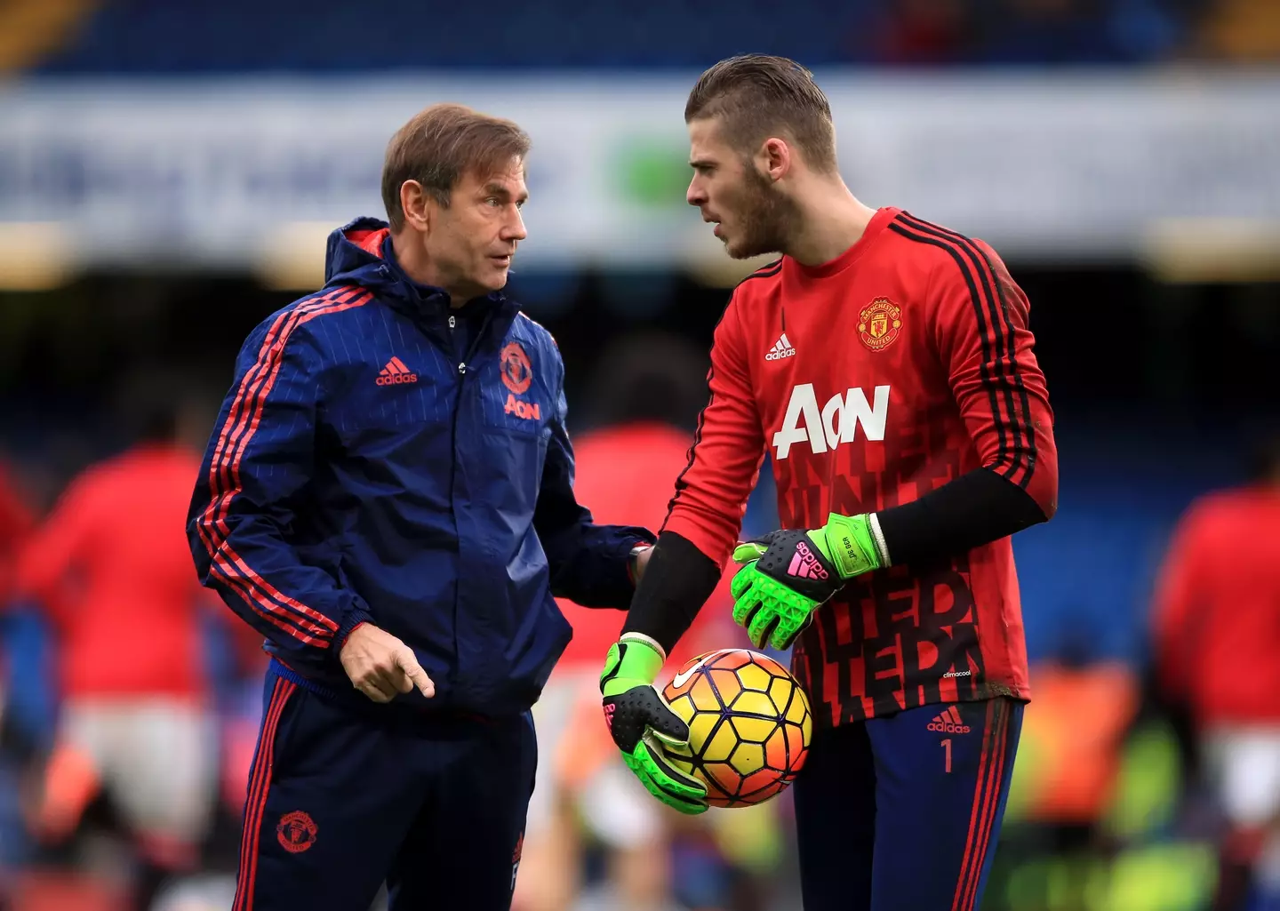 David de Gea and Frans Hoek. (Alamy)