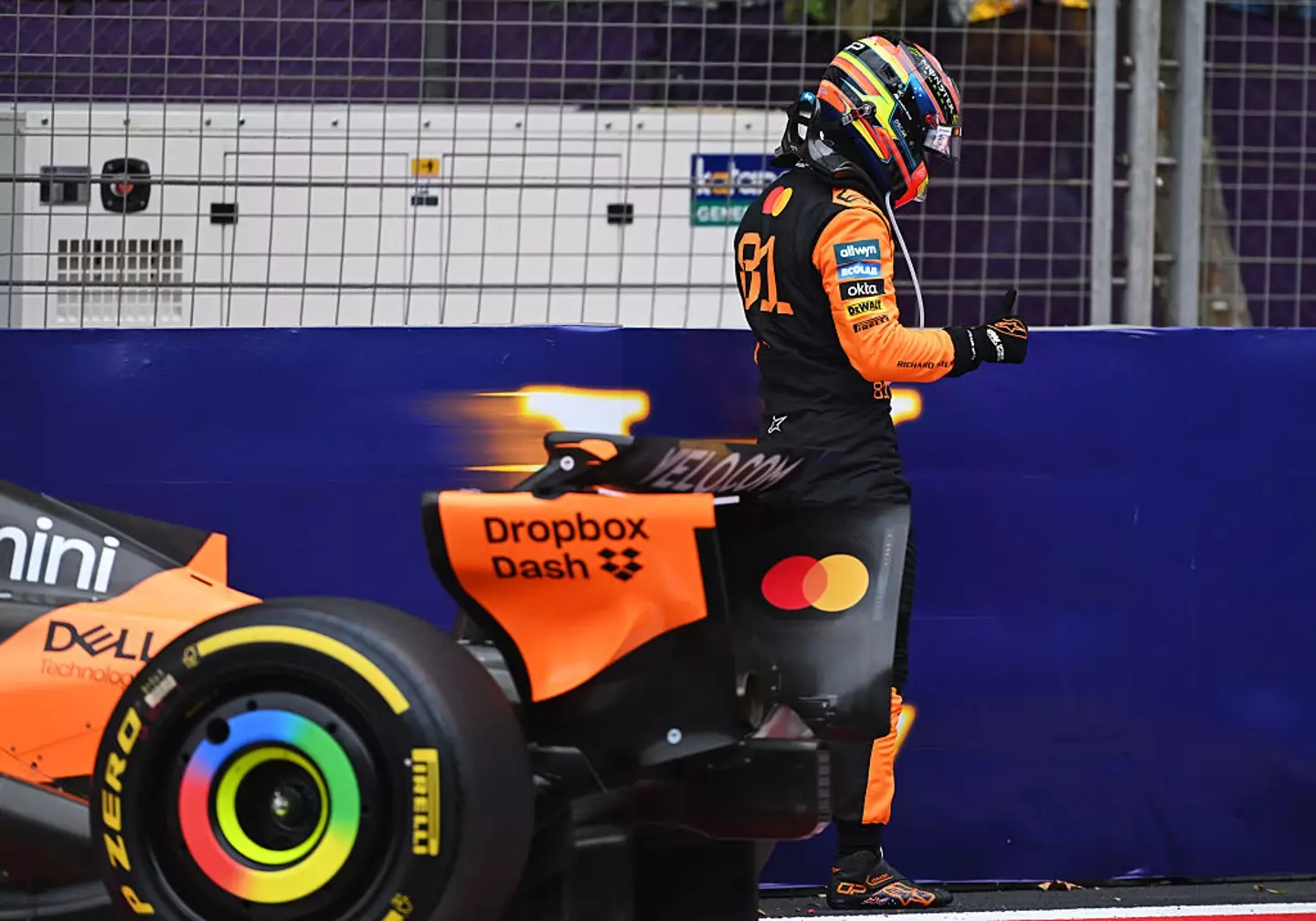 Oscar Piastri's early crash at the Baku City Circuit ruled him out of the Azerbaijan Grand Prix. (Image: Rudy Carezzevoli/Getty Images)