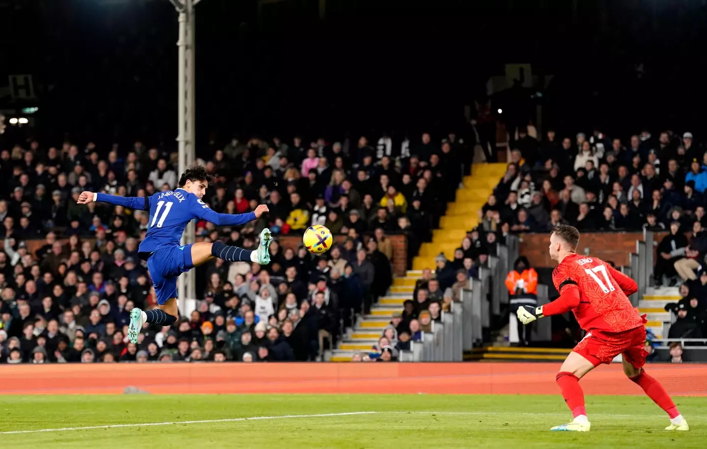 Felix had looked good before his sending off. Image: Alamy