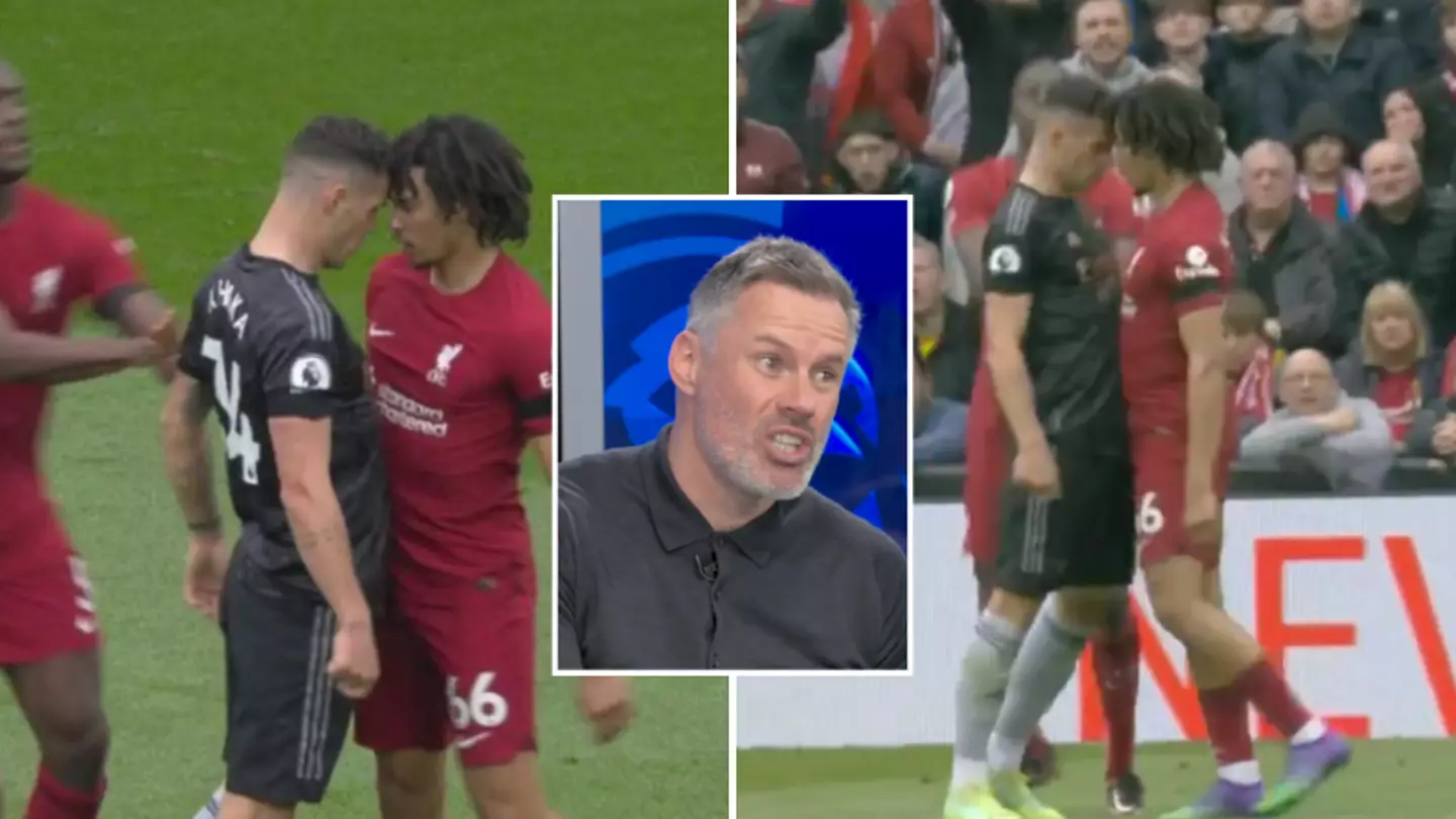 Jamie Carragher slams Granit Xhaka for 'idiotic' decision which swung the game in Liverpool's favour