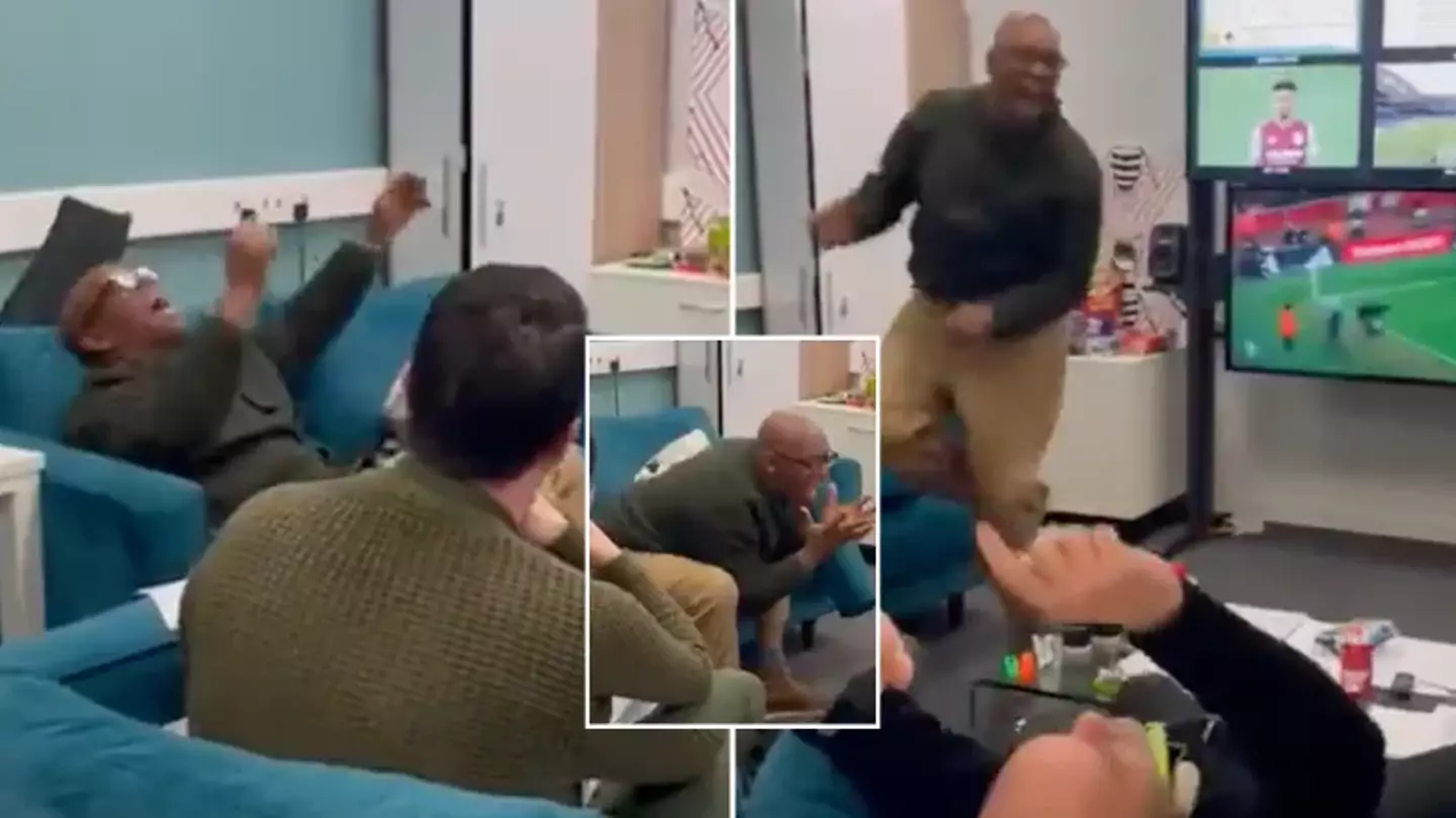 Ian Wright's brilliant reaction to Reiss Nelson's winner for Arsenal vs Bournemouth, he went bonkers