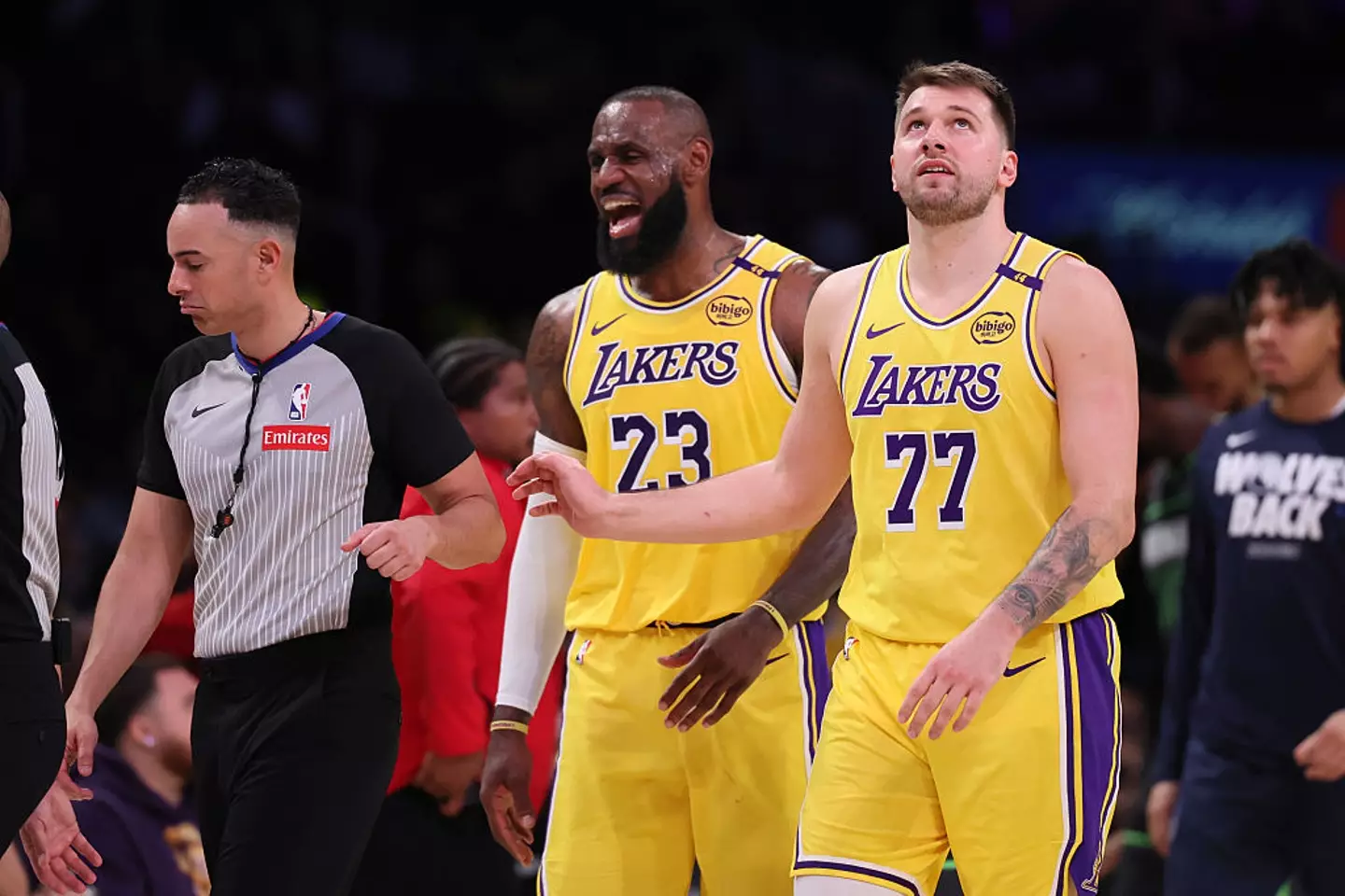 LeBron James and Luka Doncic in action (Credit:Getty)