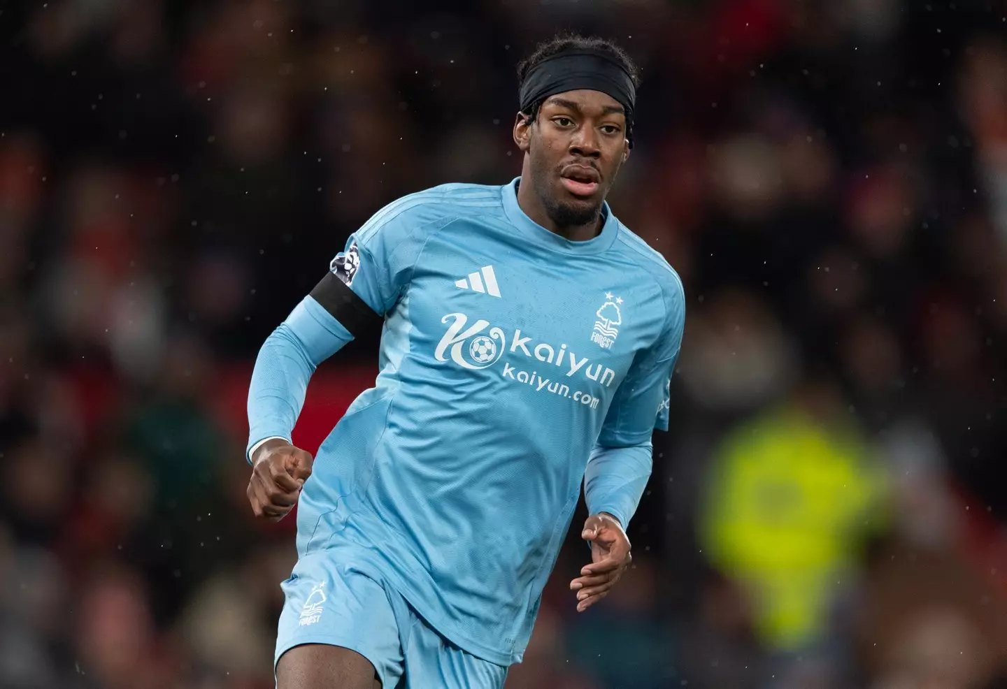 Anthony Elanga in action for Nottingham Forest against Manchester United. Image: Getty