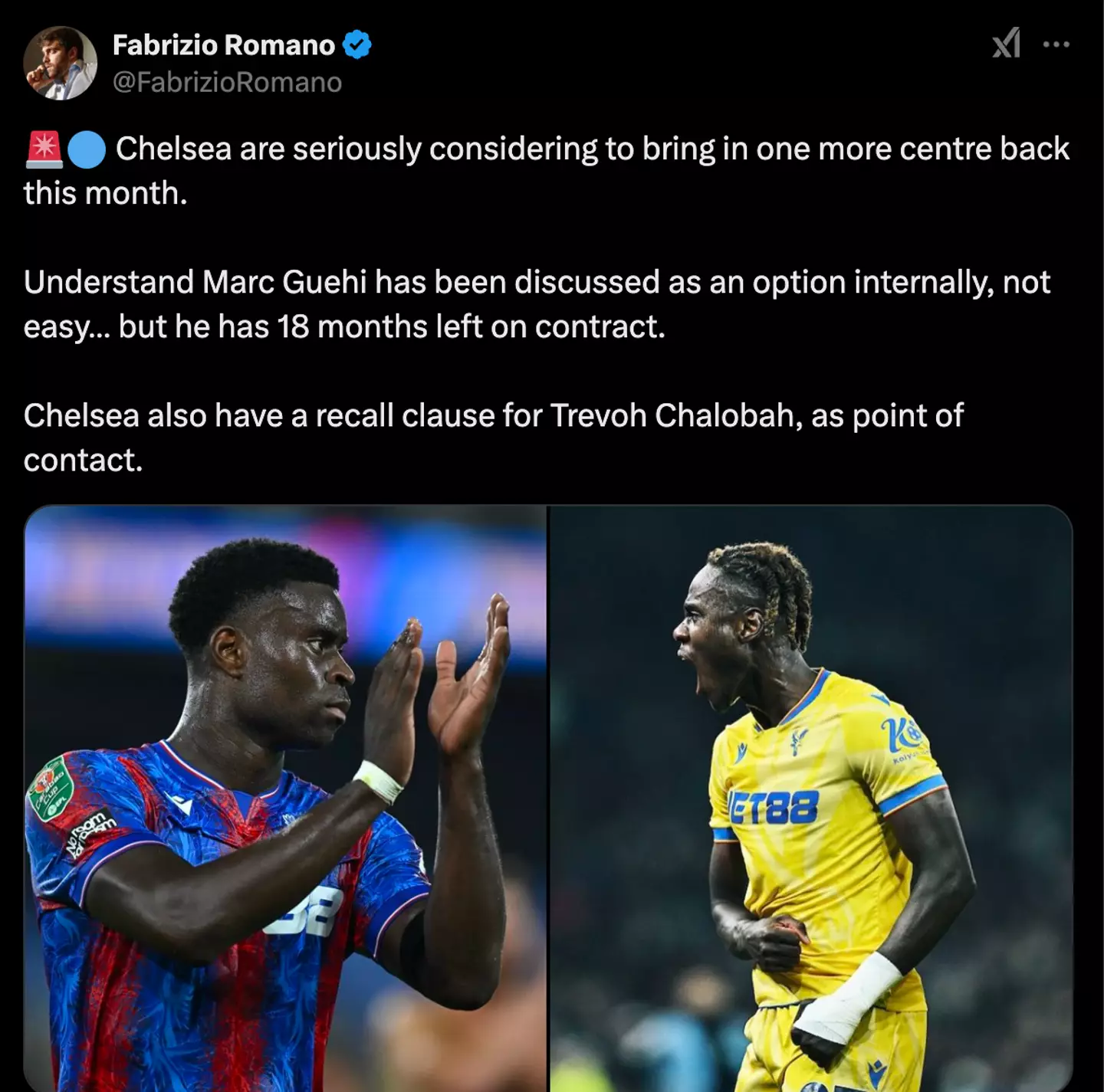 Image: @FabrizioRomano/Twitter