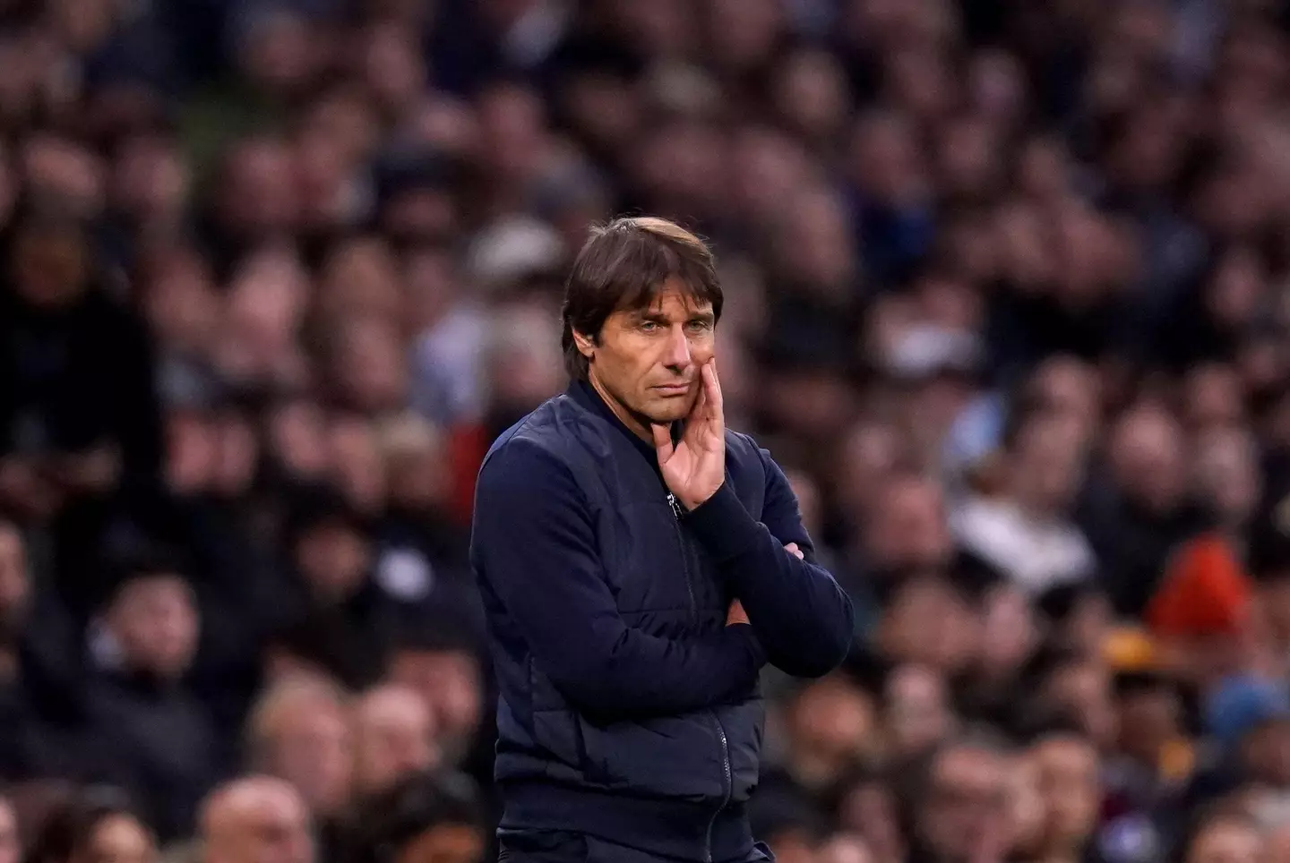 Conte during the Villa game. (Image