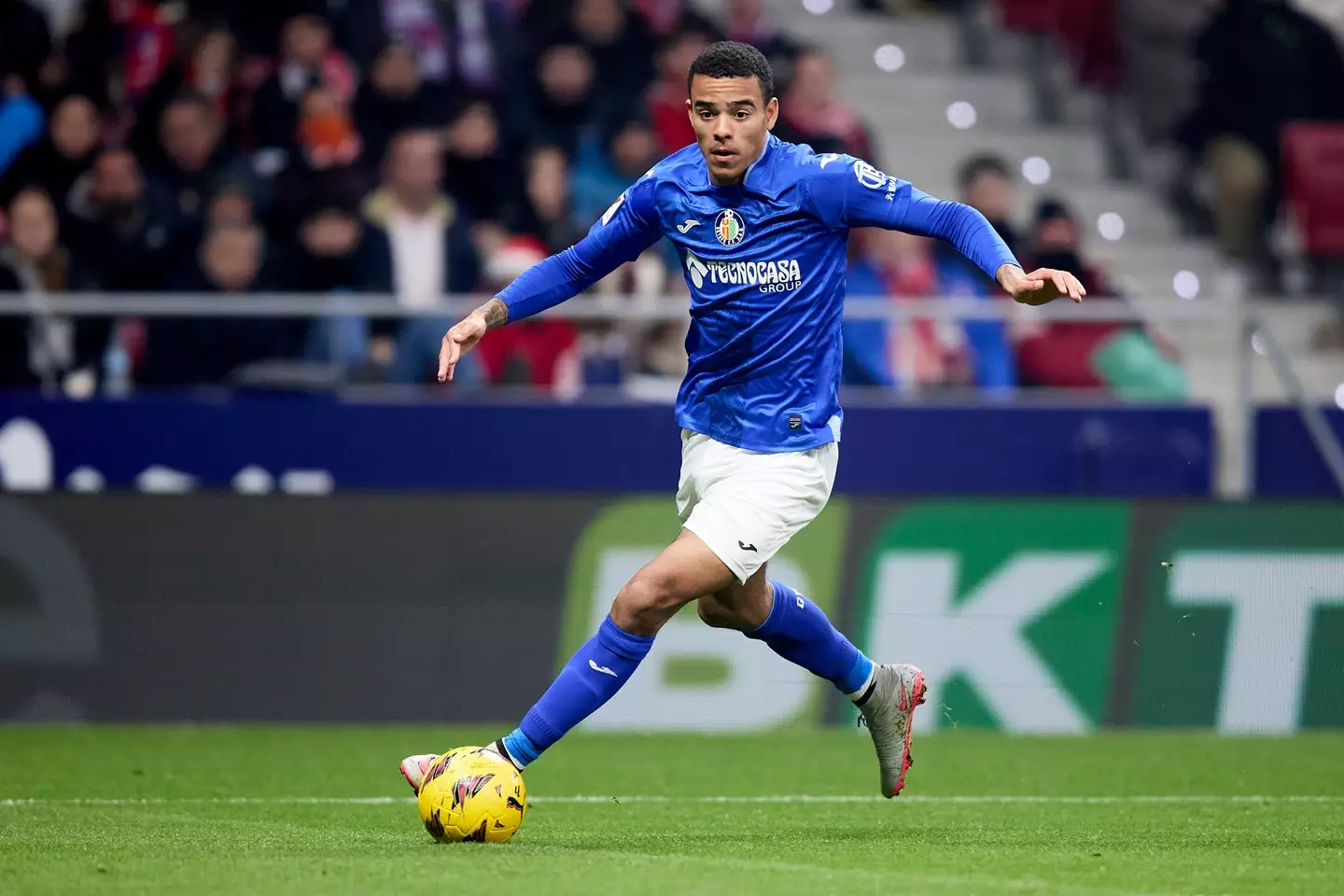 Mason Greenwood in action for Getafe. Image: Getty 