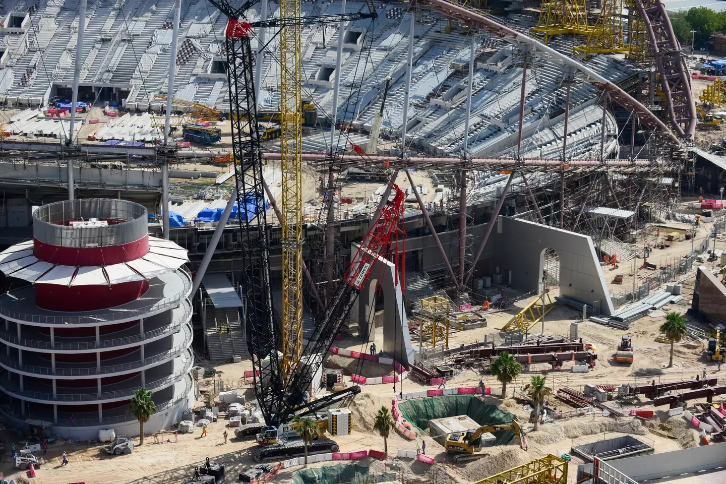 Construction site Khalifa International Stadium.