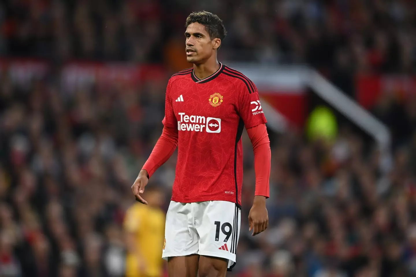 Raphael Varane in action for Manchester United. Image: Getty