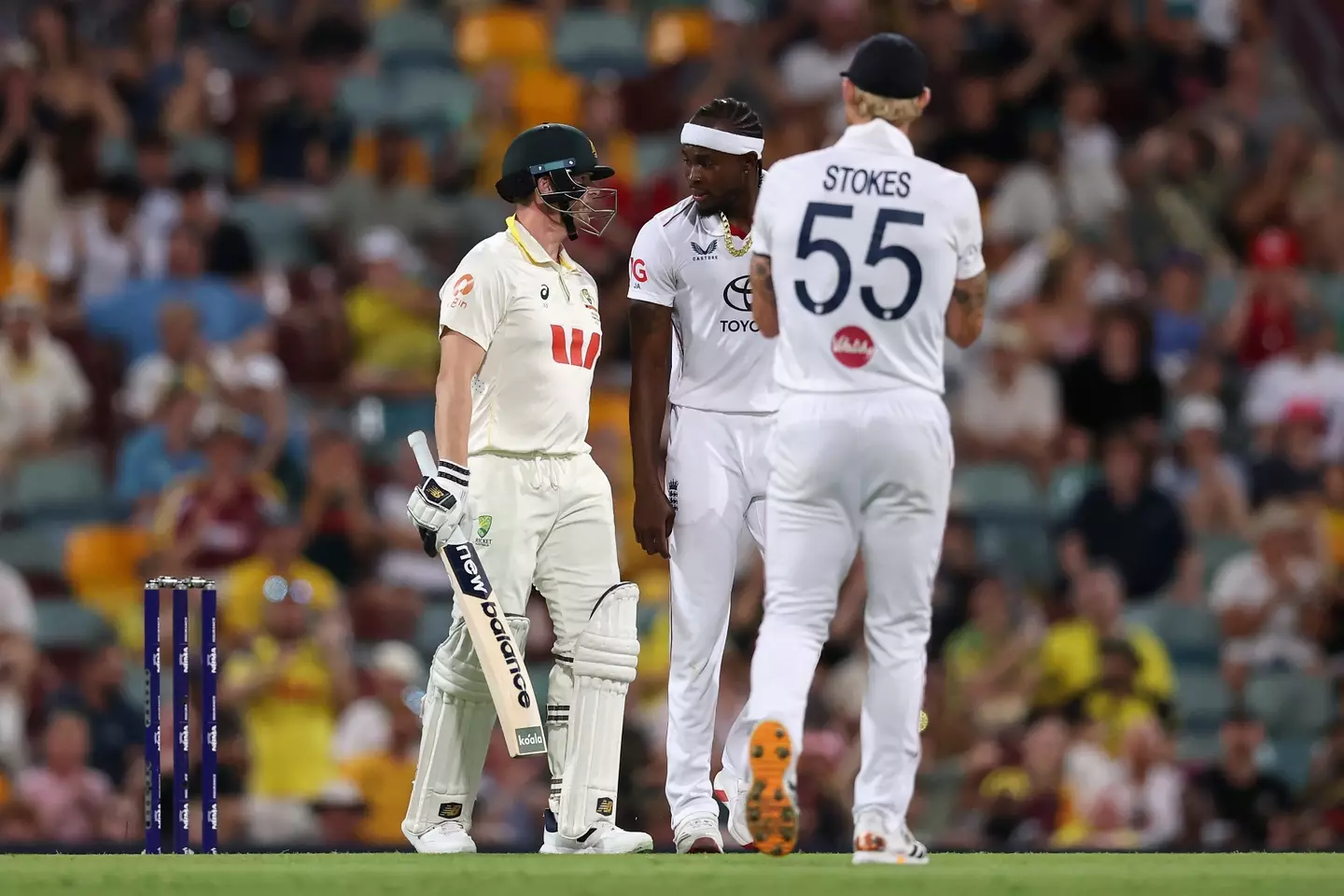 Steve Smith and Jofra Archer were involved in a tense exchange (Image: Getty)