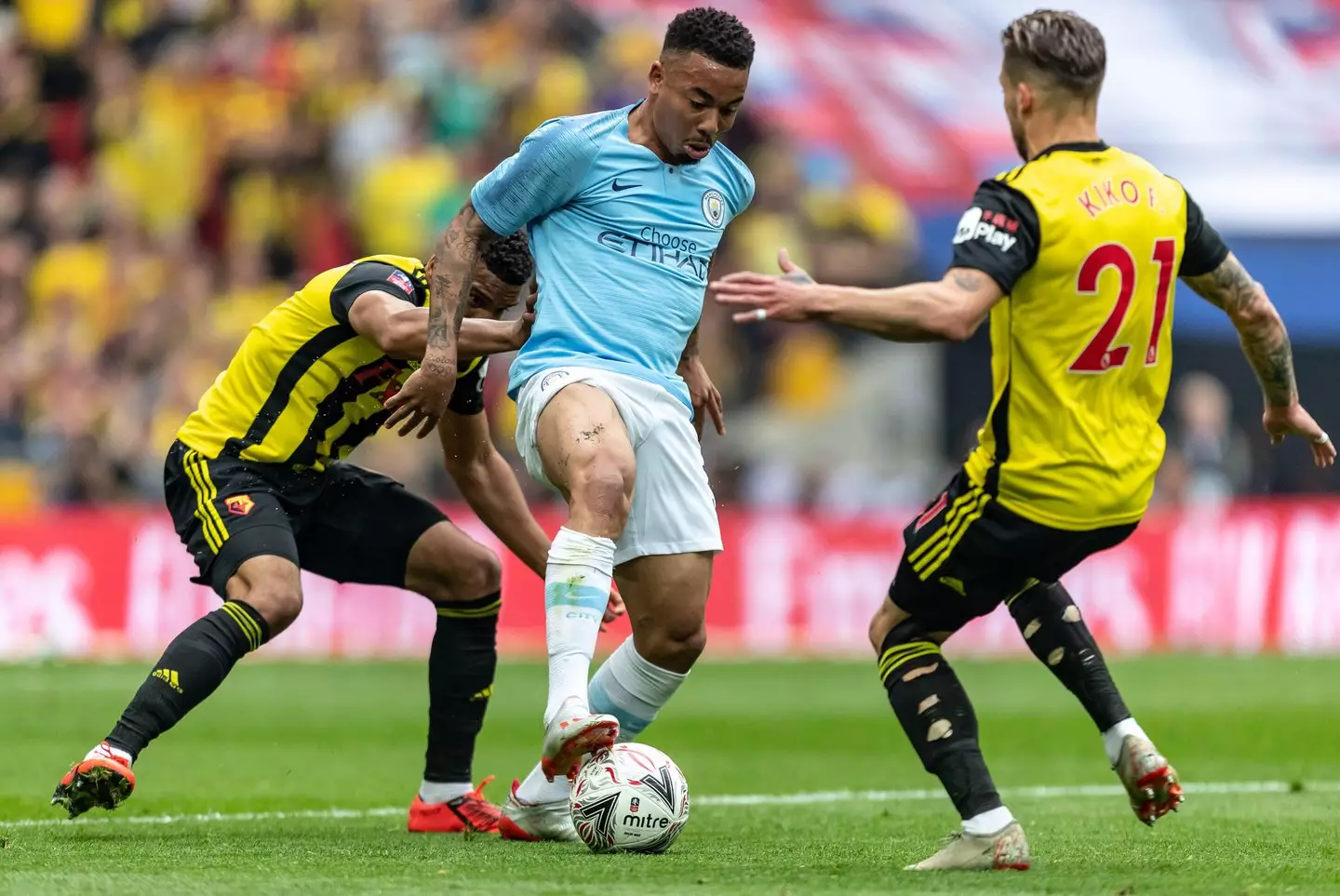 Jesus scored a brace in Man City's FA Cup final victory (PRiME Media Images / Alamy)