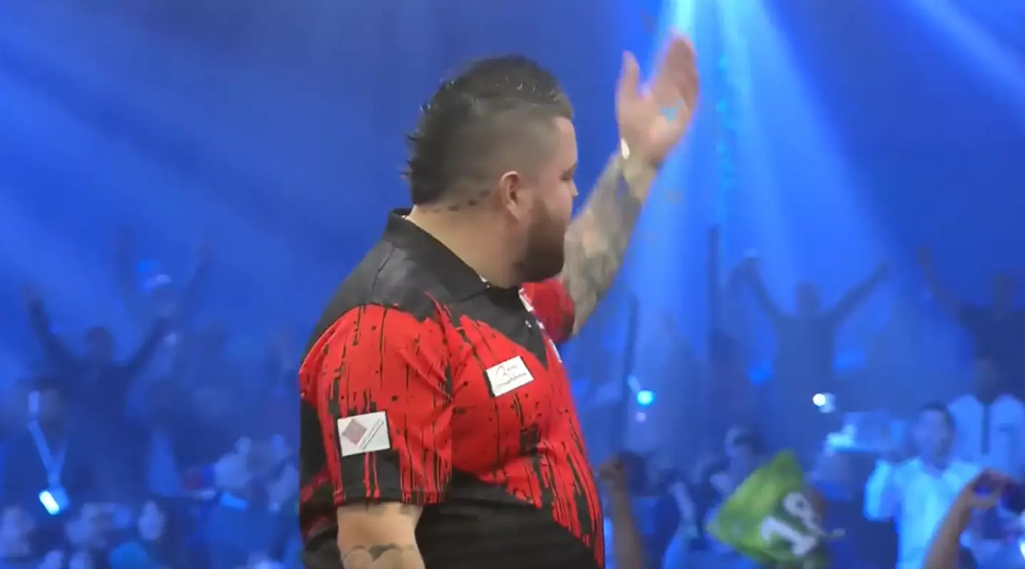 Michael Smith was delighted for the 62-year-old local. Image credit: Twitter/@OfficialPDC