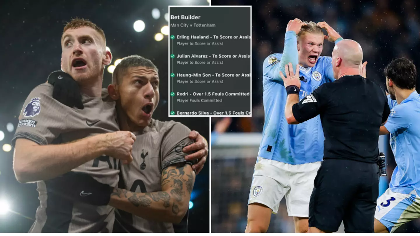 Punter wins incredible 10-fold bet on Man City vs Tottenham but will be gutted for one reason