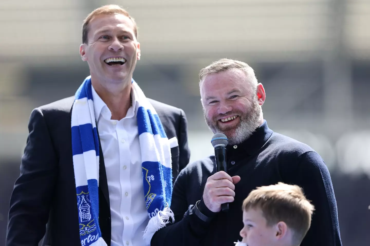 Duncan Ferguson and Wayne Rooney had a training ground spar. Image: Getty