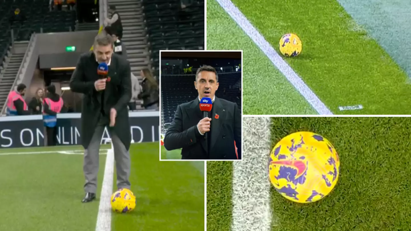 Gary Neville breaks down why VAR couldn’t overrule the ball being out of play during Newcastle vs Arsenal