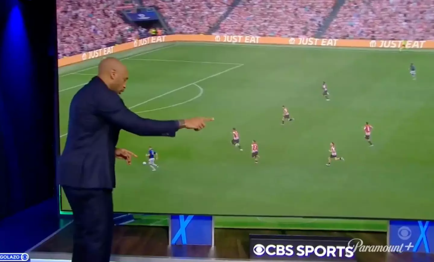 Gyokeres failed to convert the chance. Image credit: CBS Sports