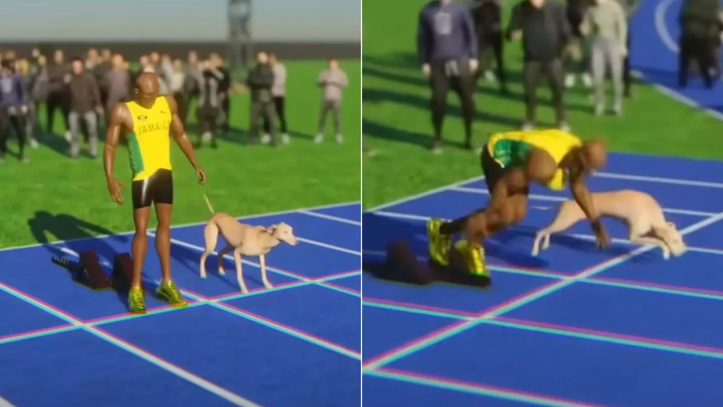 3D simulation shows how race between Usain Bolt and the world's fastest dog would look