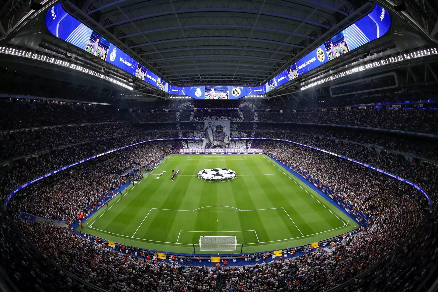 Real Madrid tifo for the Champions League (credit: Getty)