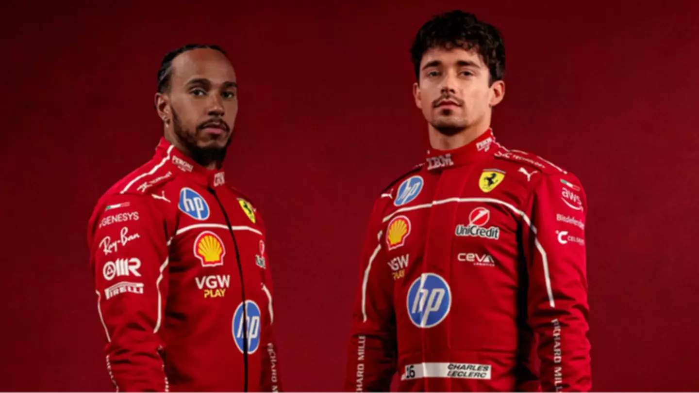 Lewis Hamilton sends one-word message to Charles Leclerc as official Ferrari photos emerge