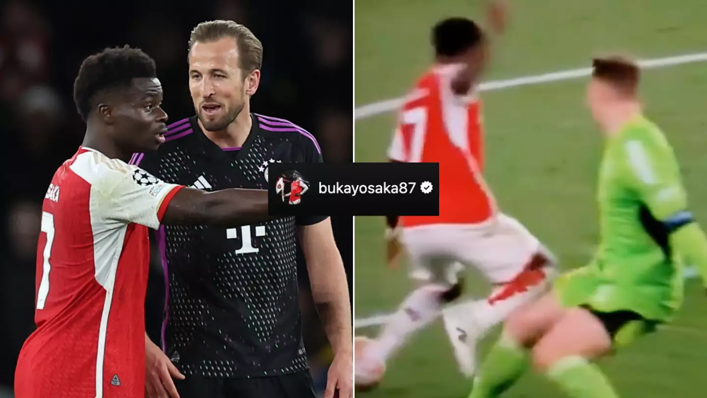 Bukayo Saka speaks out after being denied penalty in Arsenal's Champions League draw with Bayern Munich