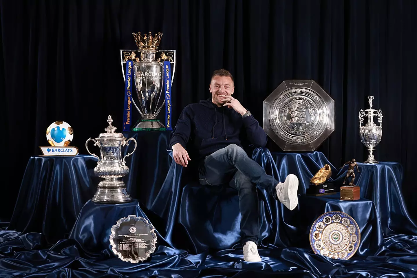 Jamie Vardy leaves Leicester City as the club's greatest-ever player. (Image: Getty)