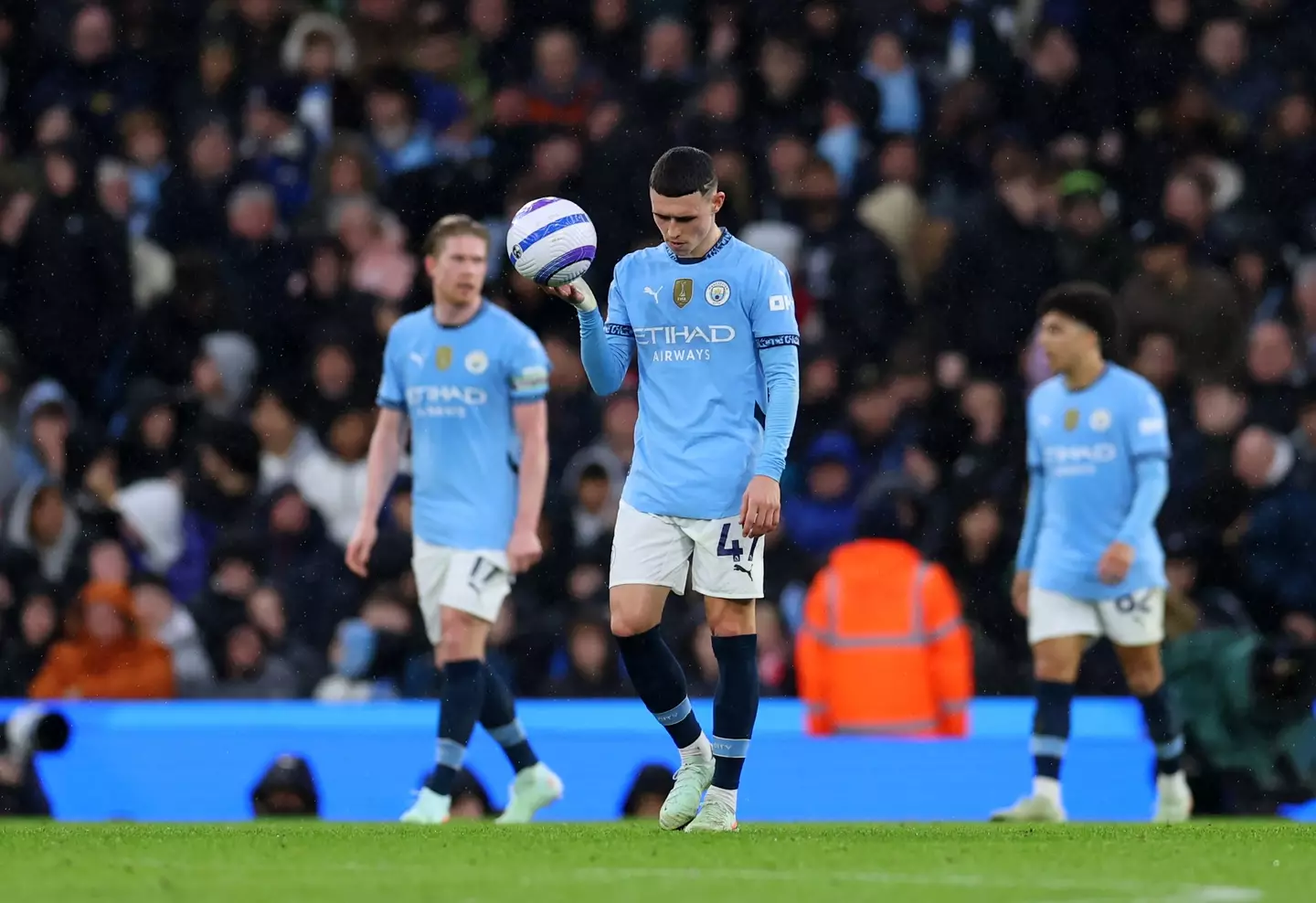 Phil Foden against Liverpool in 2025- Getty