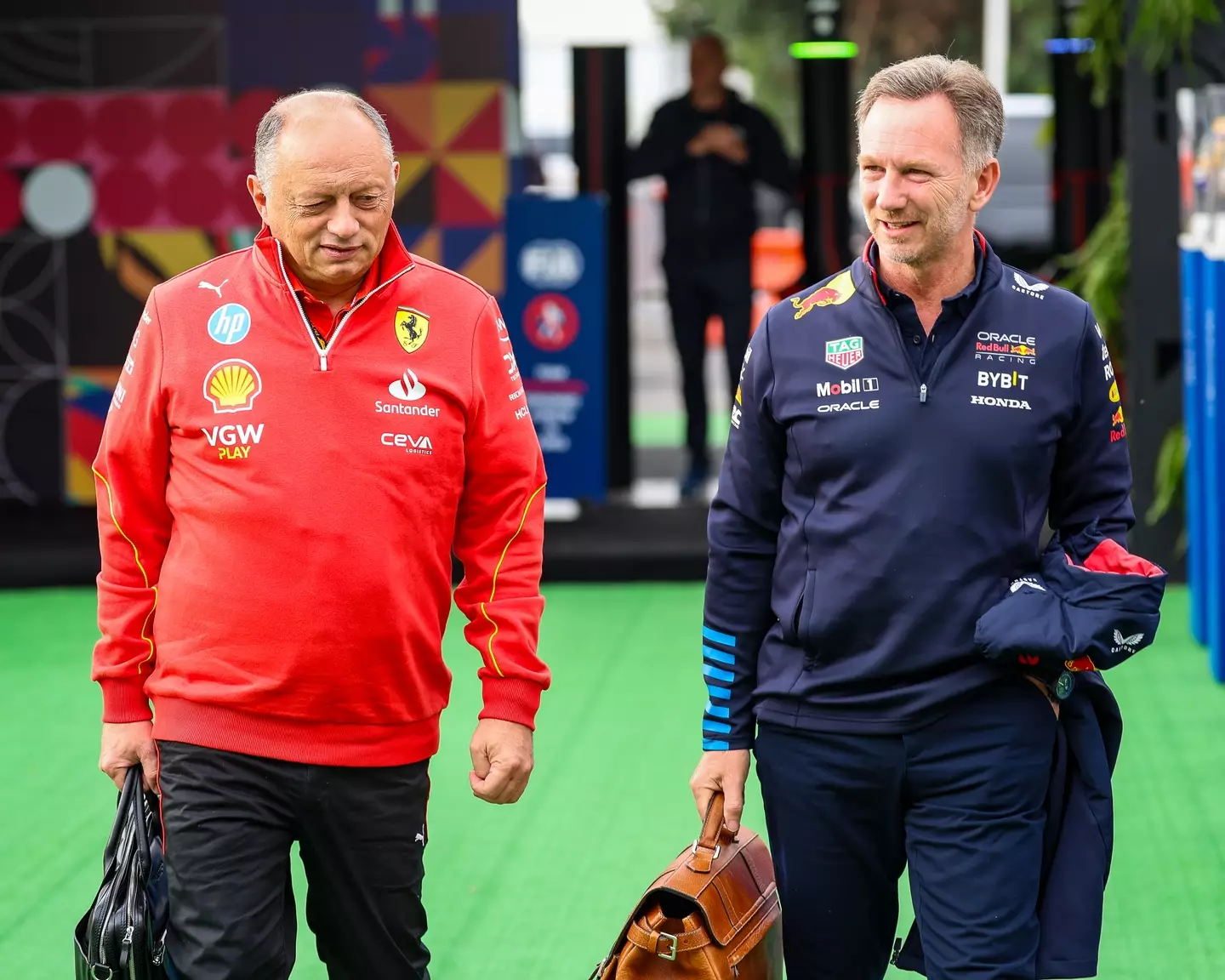Christian Horner and Fred Vasseur (credit: Getty)