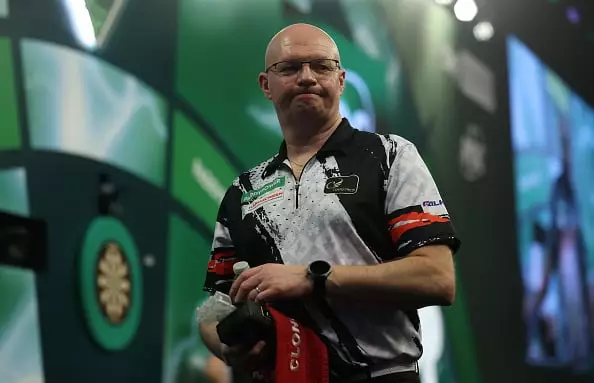 Mickey Mansell lost to Leonard Gates in round one of the 2026 World Championship (Image: Getty)