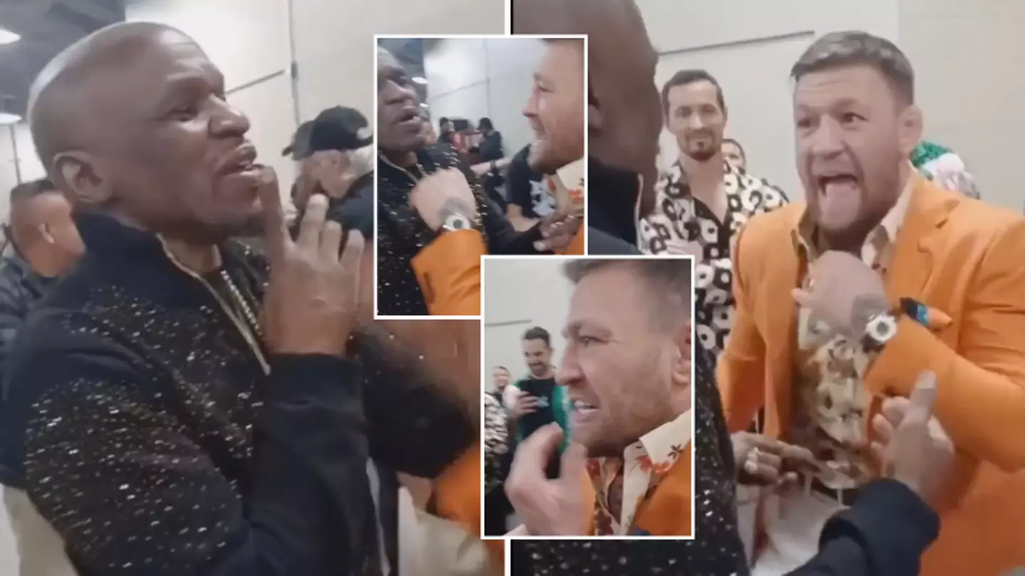 Conor McGregor bumped into Floyd Mayweather Sr backstage at Gervonta Davis vs. Ryan Garcia fight