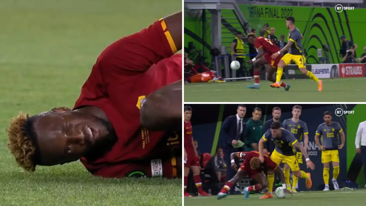 Tammy Abraham Showed His S***house Proficiency With A Cheeky Wink To The Bench After Going Down 'Injured'