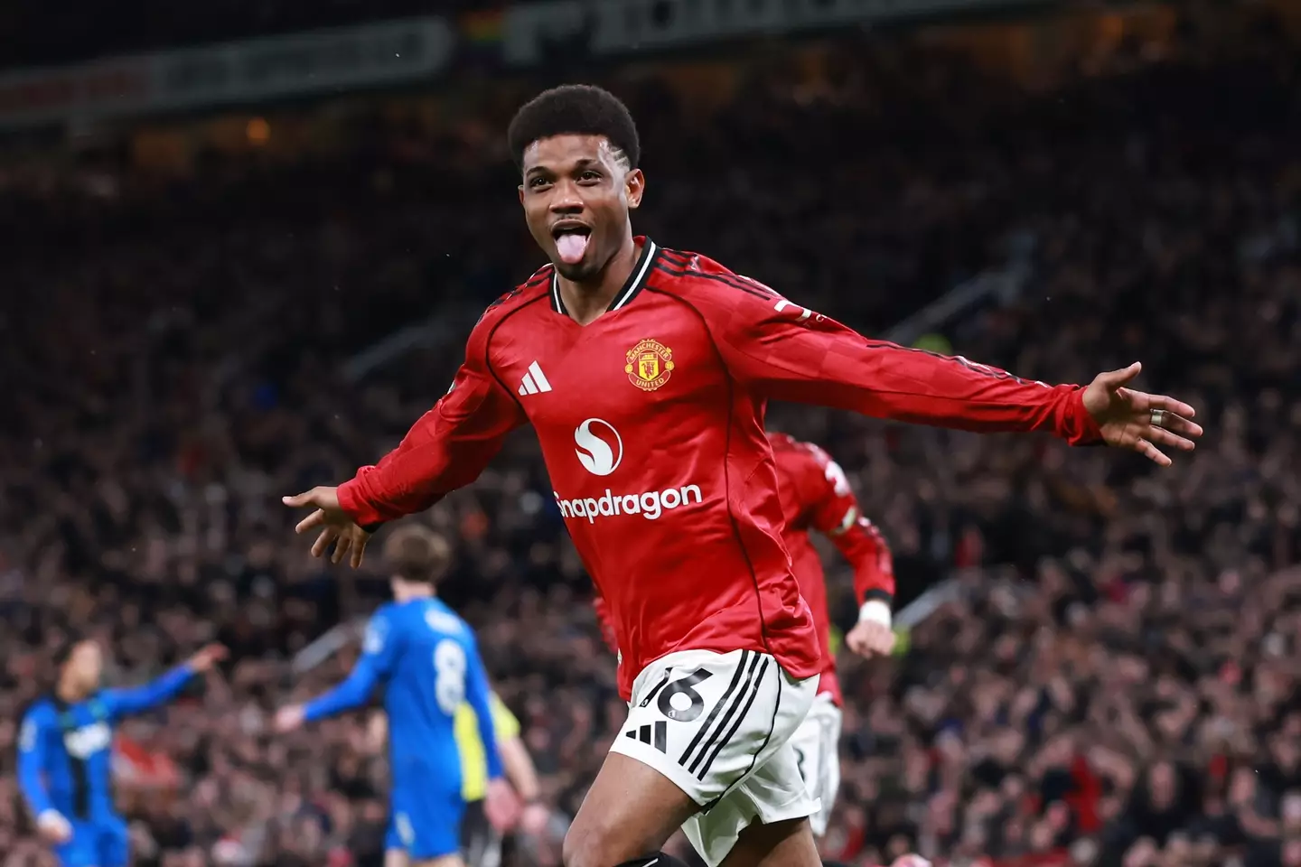 Amad Diallo opened the scoring for Manchester United against Bournemouth. Image: Getty