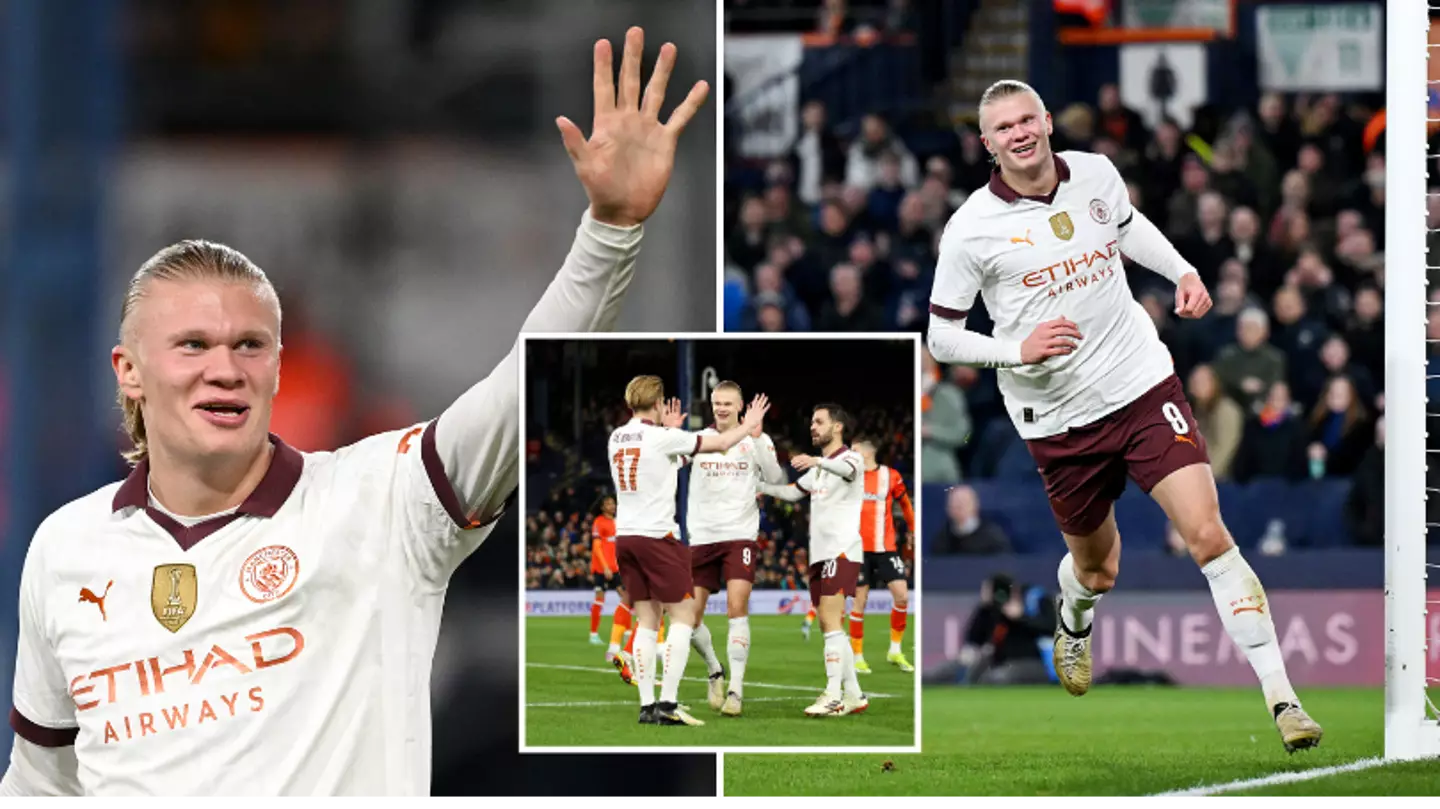 Erling Haaland makes history with five goals for Man City against Luton Town