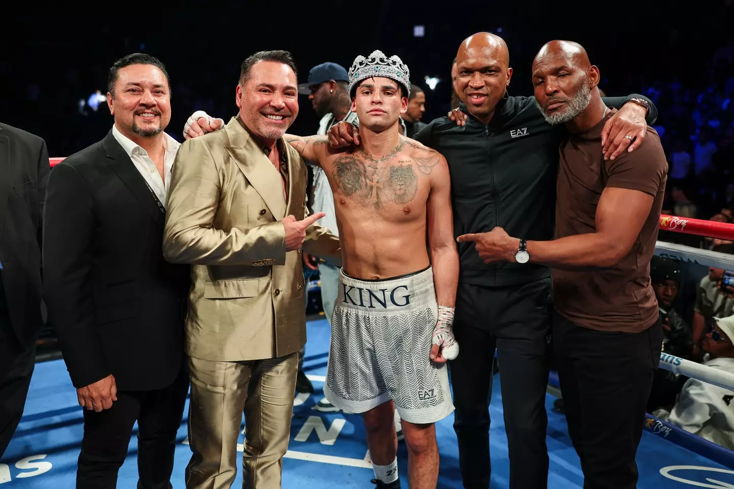 Ryan Garcia in the ring following his victory over Devin Haney. Image: Getty
