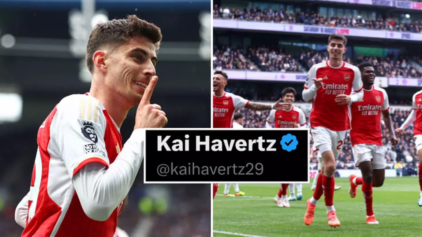 Fans are asking Kai Havertz what his burner account is after his tweet about Arsenal's win over Spurs