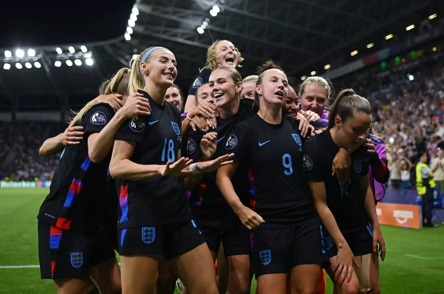 England will take on Spain or Germany in Sunday's final. Image: Getty