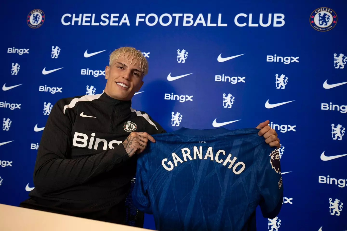 Alejandro Garnacho joined Chelsea last summer. Image: Getty