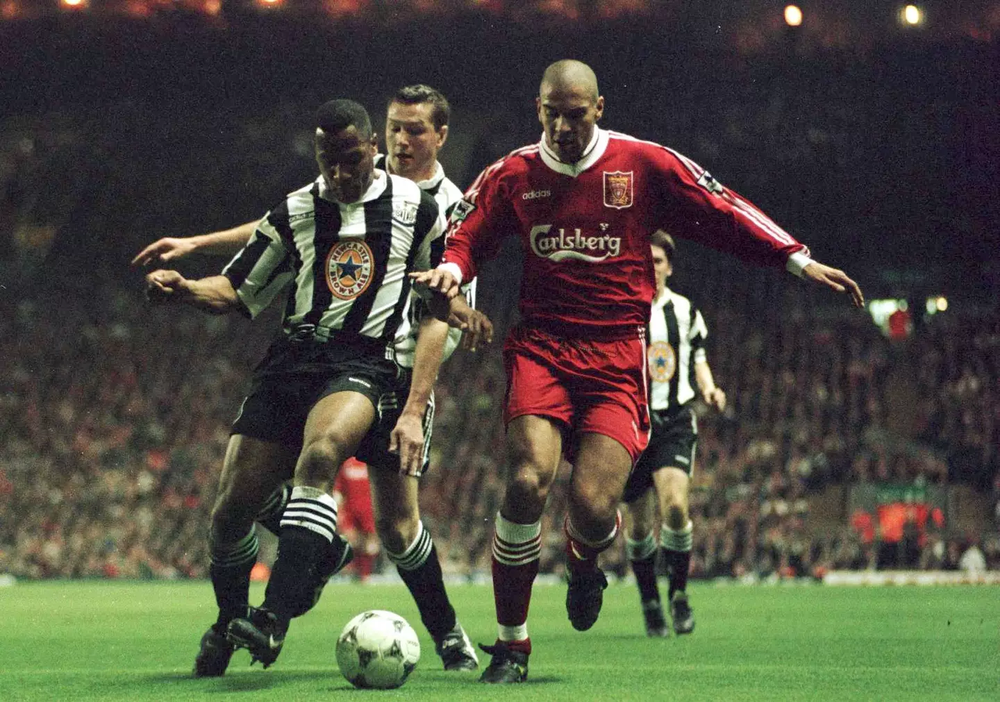 Stan Collymore scored a late winner for Liverpool against Newcastle (