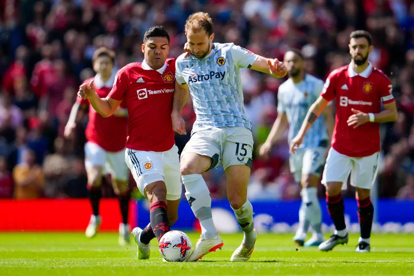 Casemiro in action for Manchester United. Image: Alamy