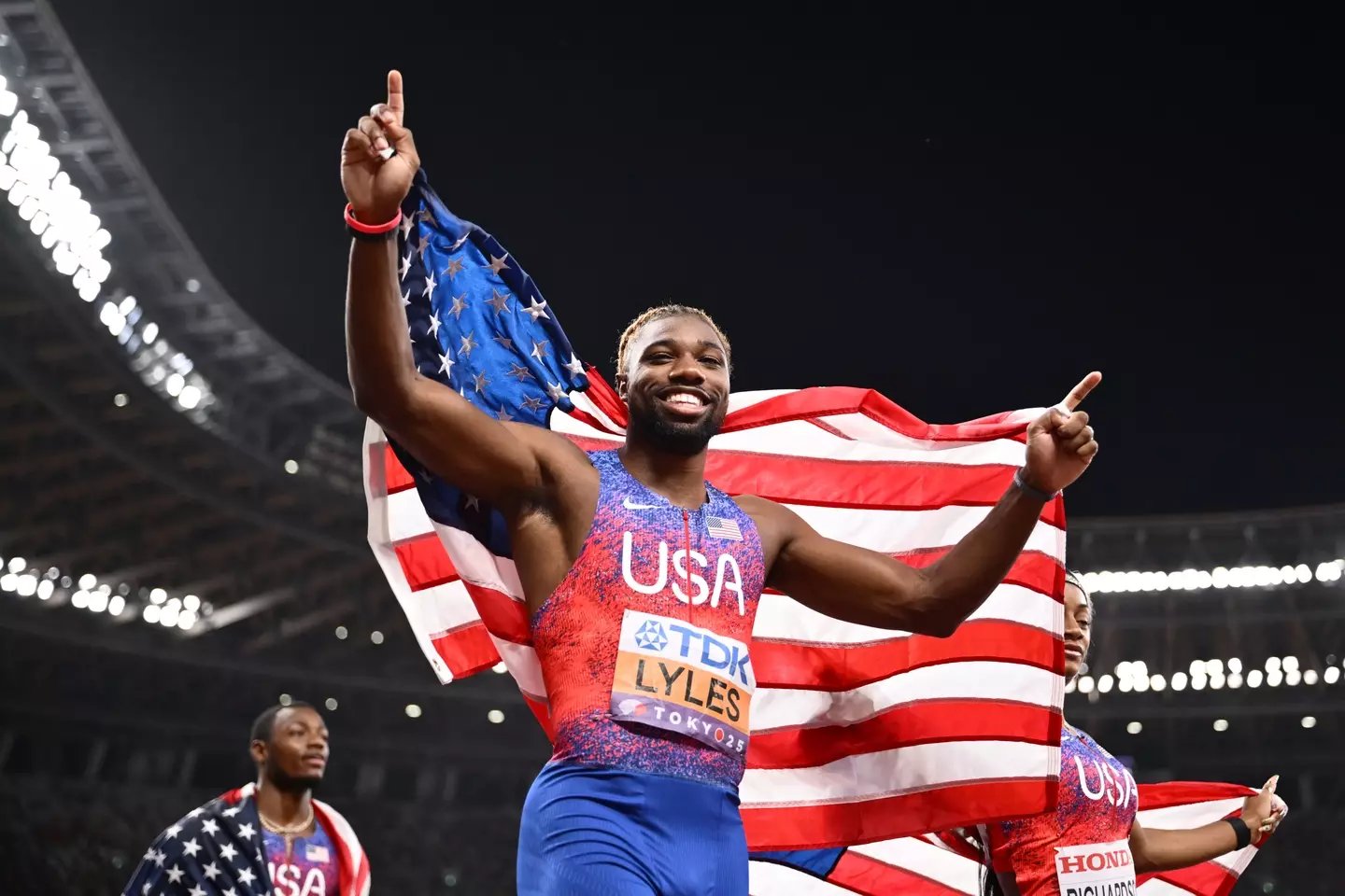 Noah Lyles has outlined what he needs to become the American sprinting GOAT. (Image: Getty)