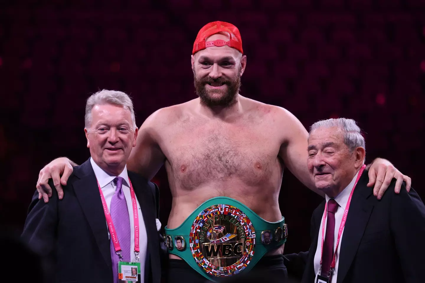 Fury with Frank Warren and Bob Arum.