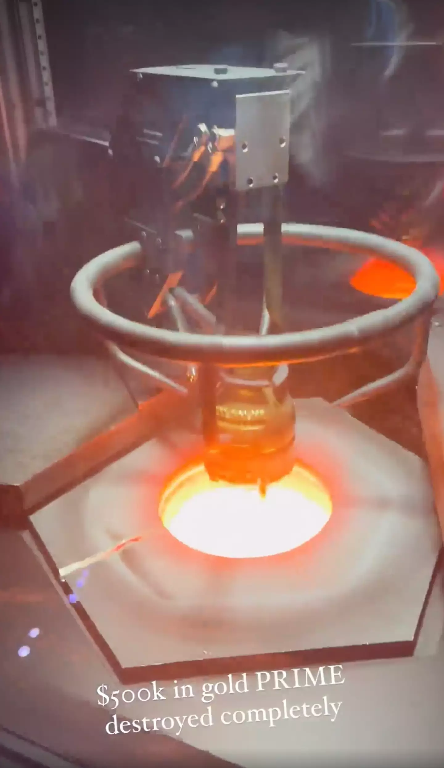 The bottle has been 'completely destroyed'. (Image