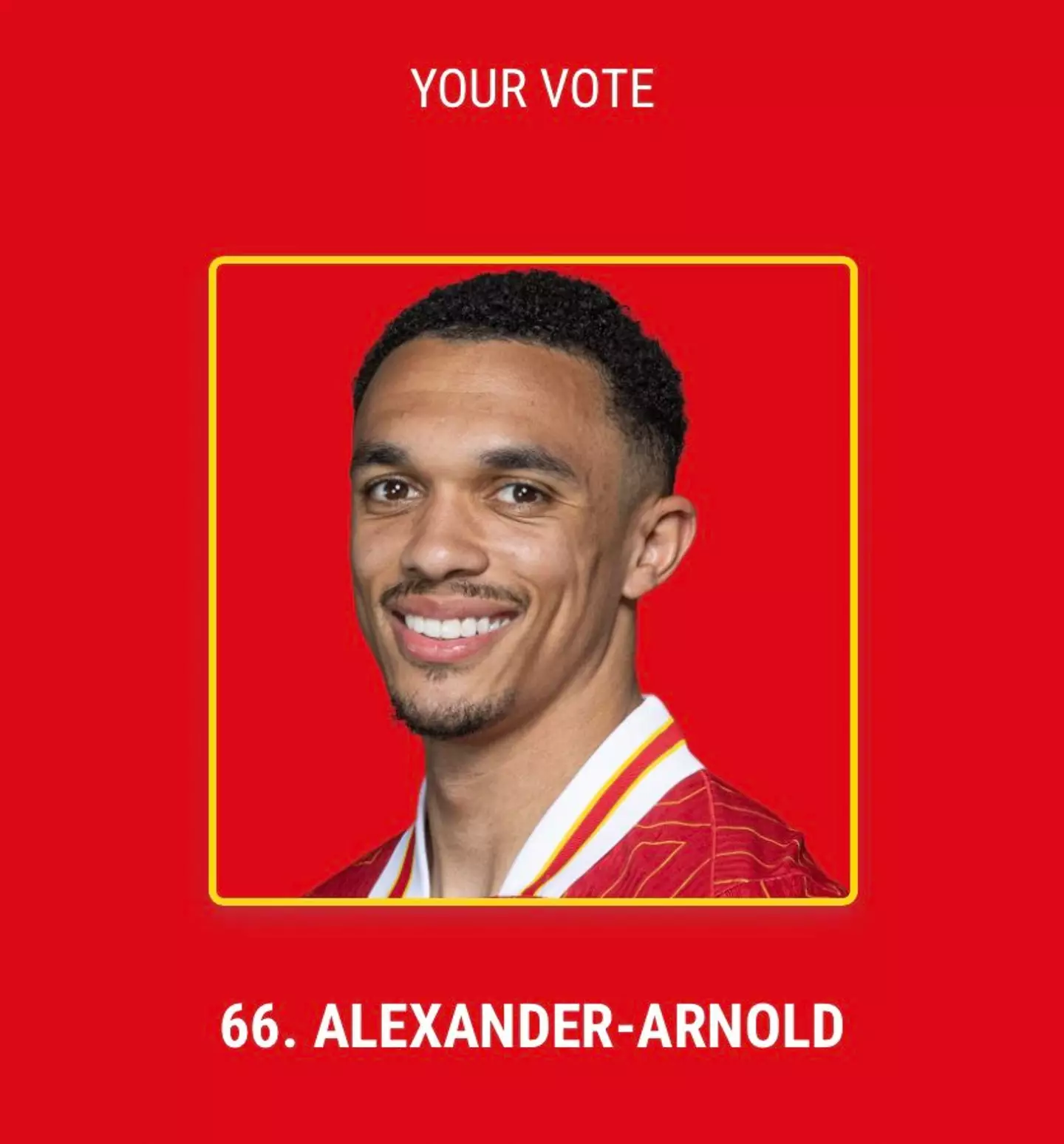 Trent Alexander-Arnold is receiving plenty of votes for Liverpool's Player of the Season award. Image: Liverpool FC
