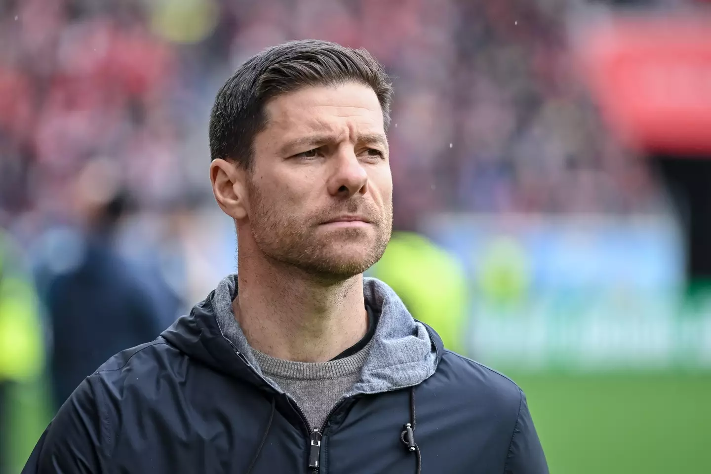 Xabi Alonso during a Bayer Leverkusen game. Image: Getty