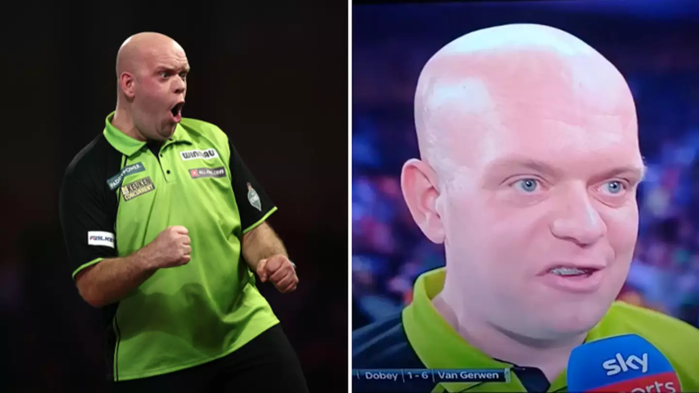 Sky Sports forced to apologise mid-interview after Michael van Gerwen comments at World Darts Championship
