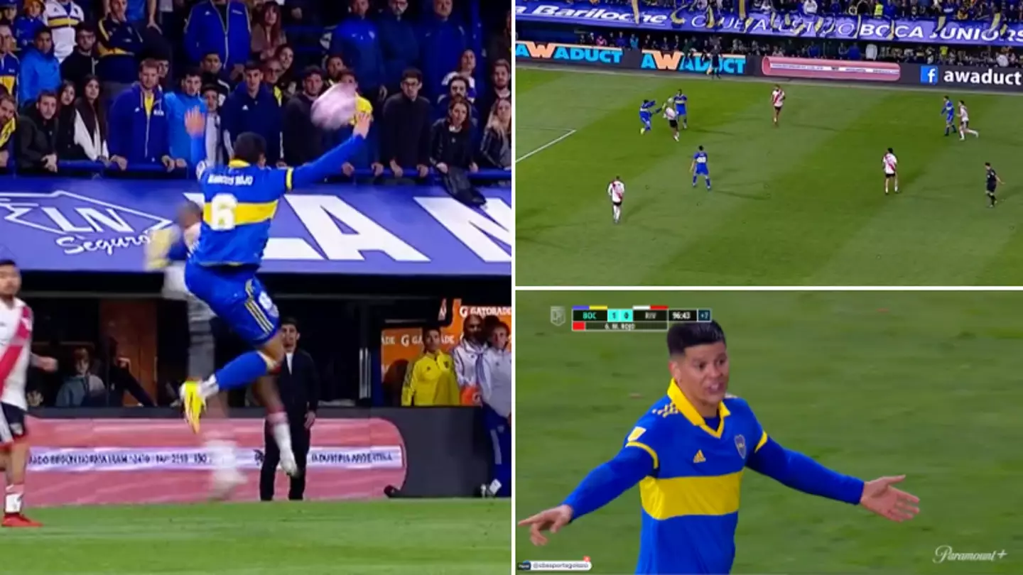 Former Manchester United star Marcos Rojo red carded for reckless challenge against River Plate