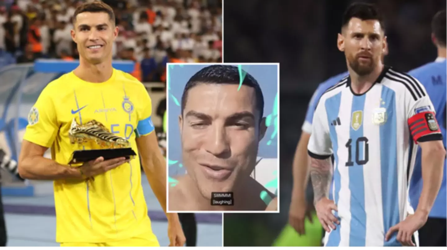 Cristiano Ronaldo uses his 'Siu' celebration after beating Lionel Messi to another impressive accolade