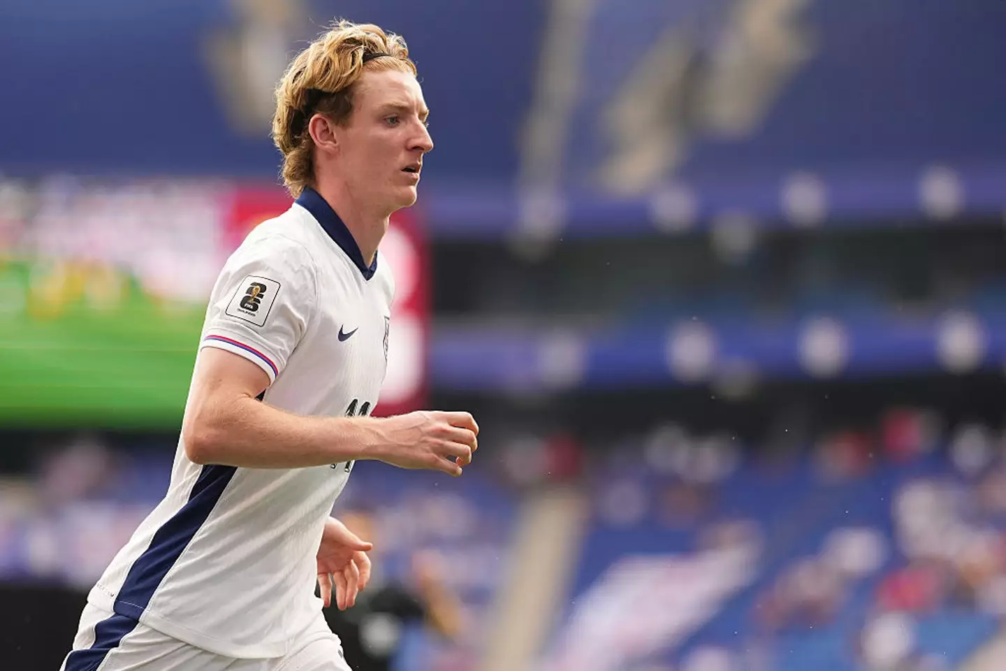 Anthony Gordon in action for England (Credit:Getty)