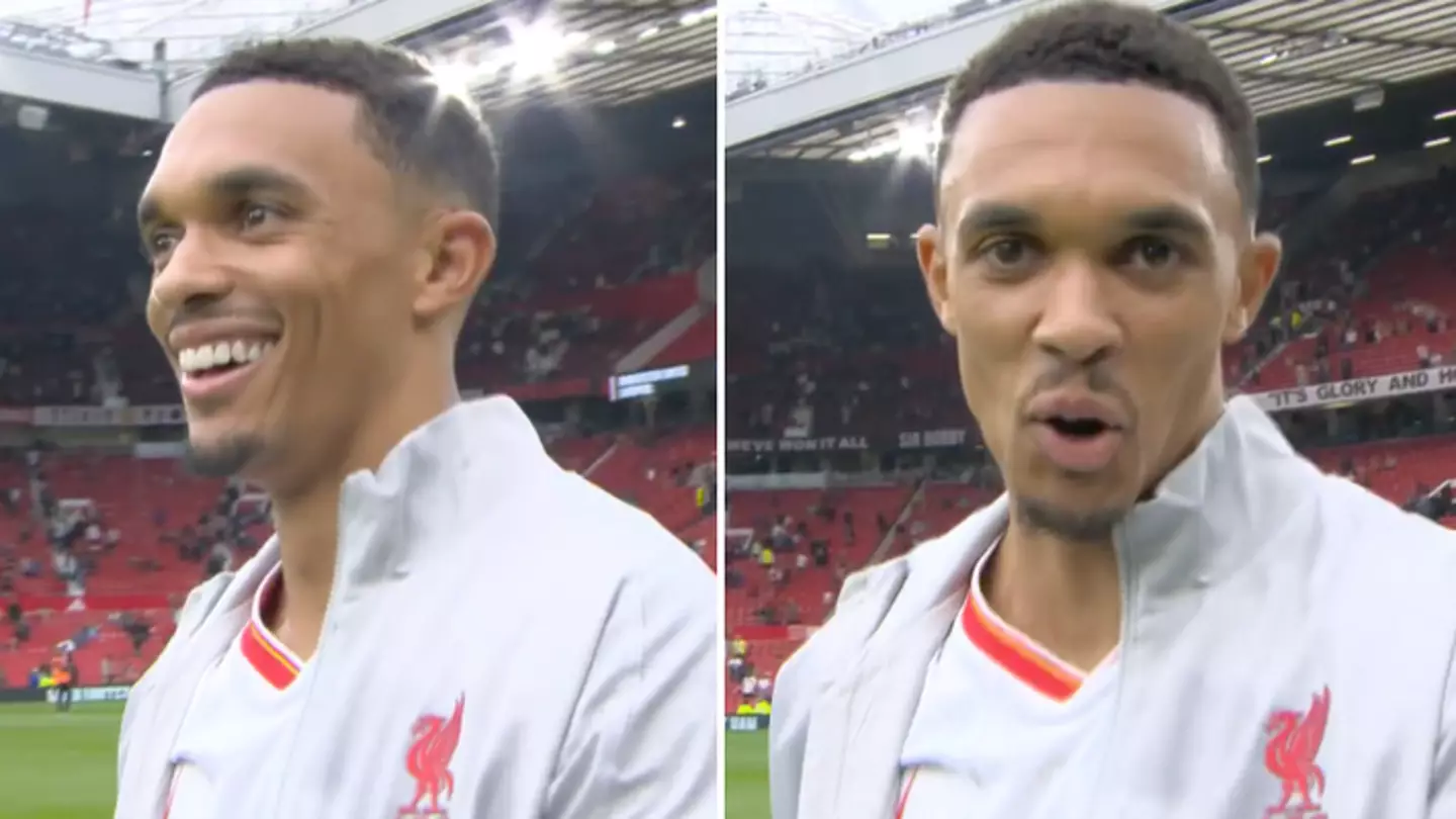 Unseen footage of what Trent Alexander-Arnold said to the camera after Liverpool win has got everyone talking