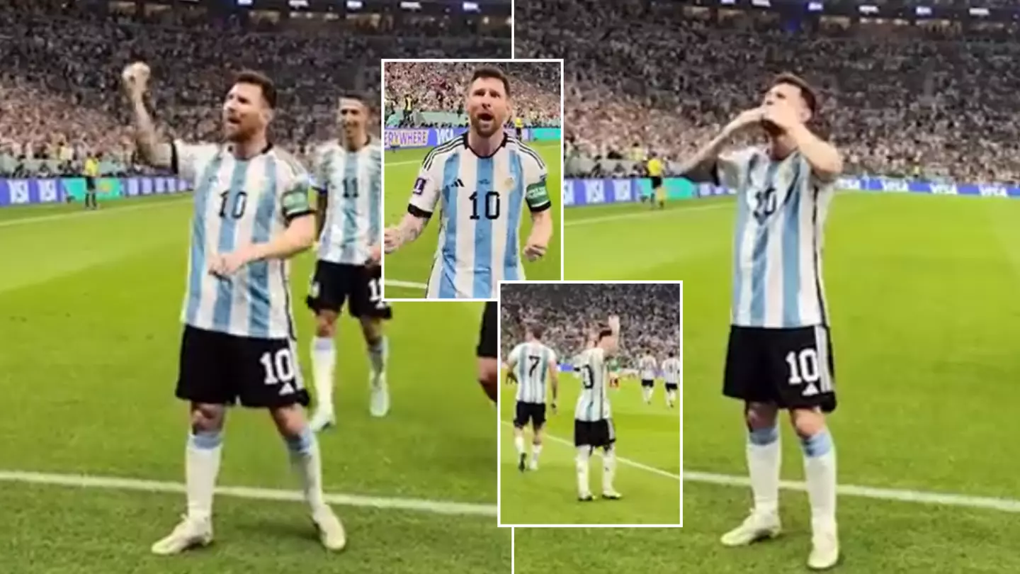 Close-up view of Lionel Messi's celebration shows how much the goal meant to him, it was pure emotion